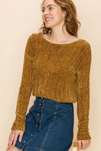 Crop It Sweater, Amber